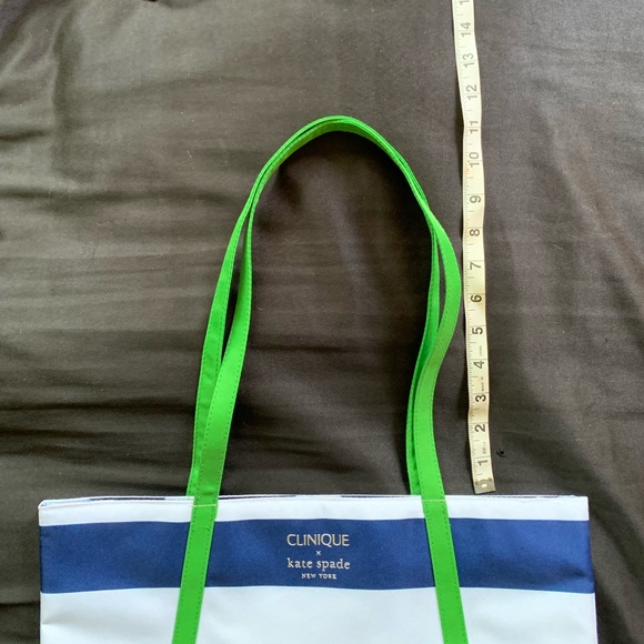Clinique X Kate Spade Navy Blue and White Striped Tote Bag - Picture 12 of 12